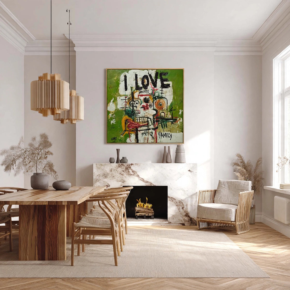 I Love Family Graffiti Abstract Painting #M906