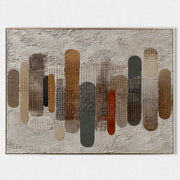 Earthen Rhythms Textured Abstract Painting #M910