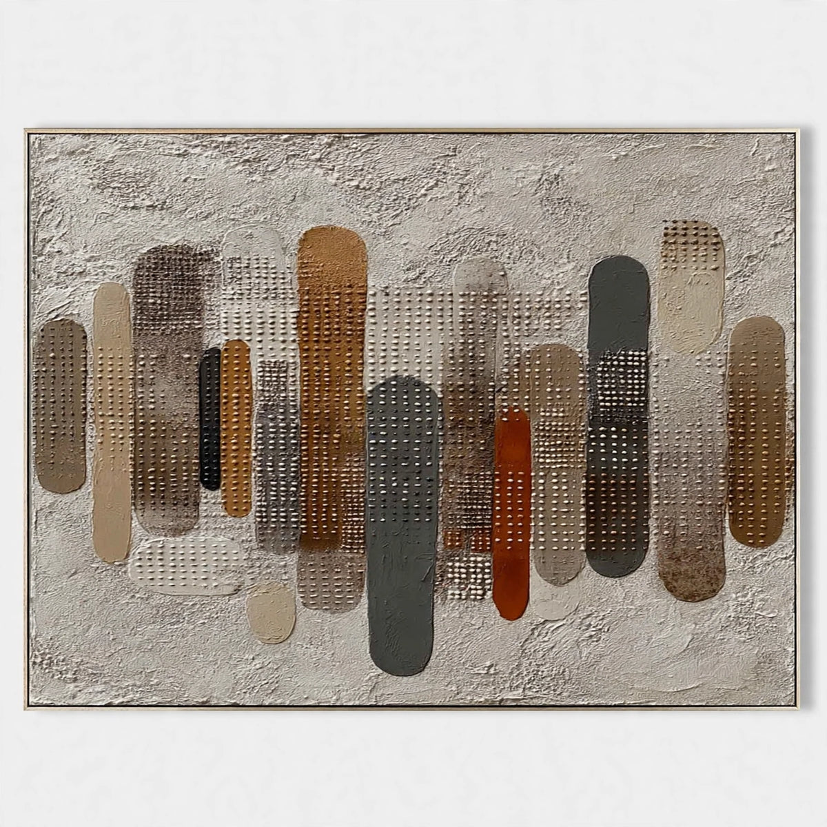 Earthen Rhythms Textured Abstract Painting #M910