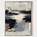 Monochrome Tide Textured Abstract Painting #M911