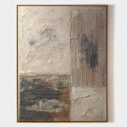 Sandstone Patchwork Textured Abstract Painting #M913