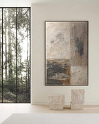 Sandstone Patchwork Textured Abstract Painting #M913