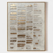 Gilded Rhythm Textured Abstract Painting #M917