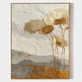 Golden Blossom Plaster Relief Painting #M924