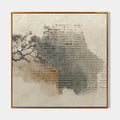Pine Mist Textured Landscape Painting #M927