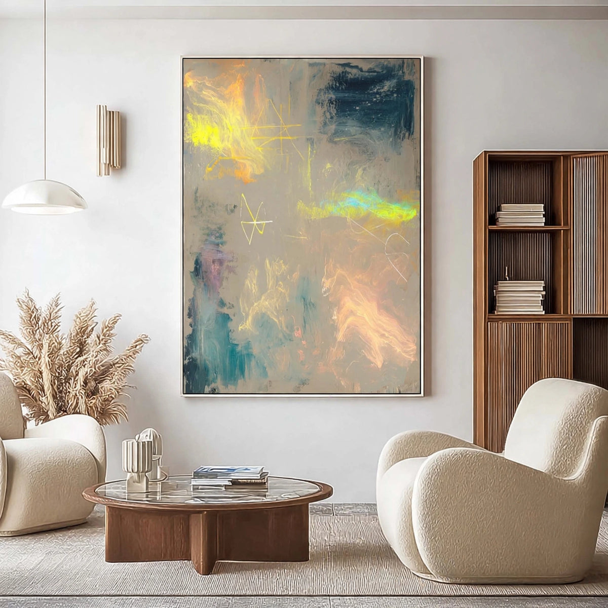 Prism Haze Textured Abstract Painting #M929