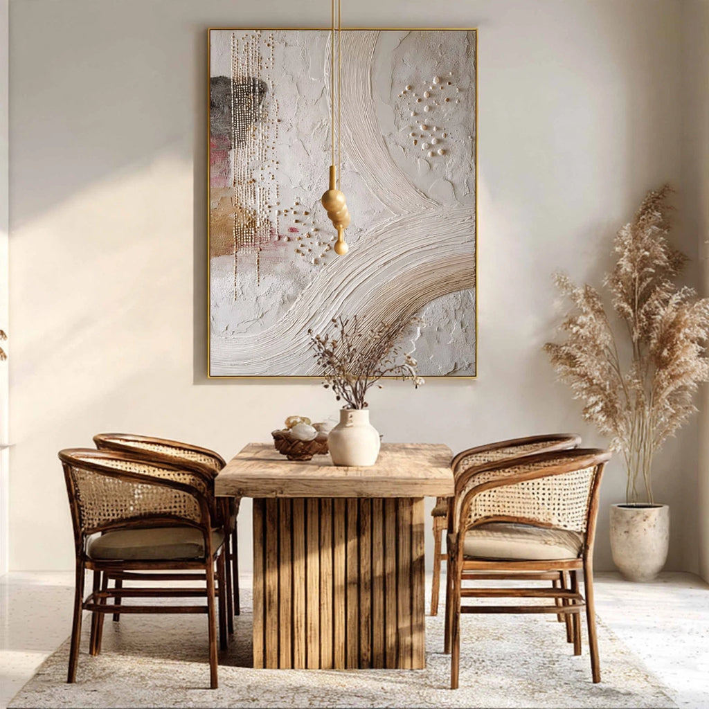 Bohemian Sands Textured Abstract Painting #M930