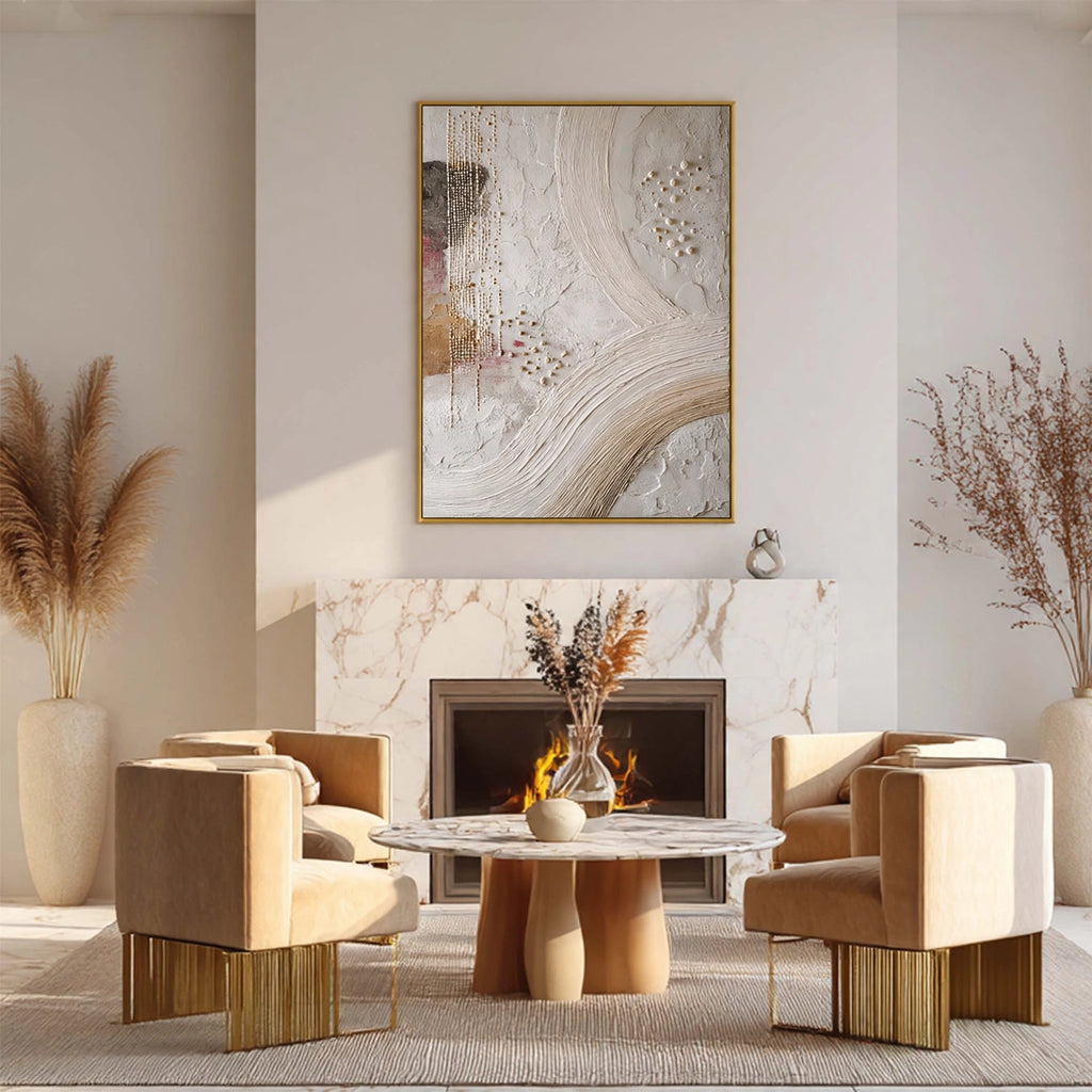 Bohemian Sands Textured Abstract Painting #M930