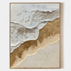 Gilded Tide Plaster Texture Painting #M931