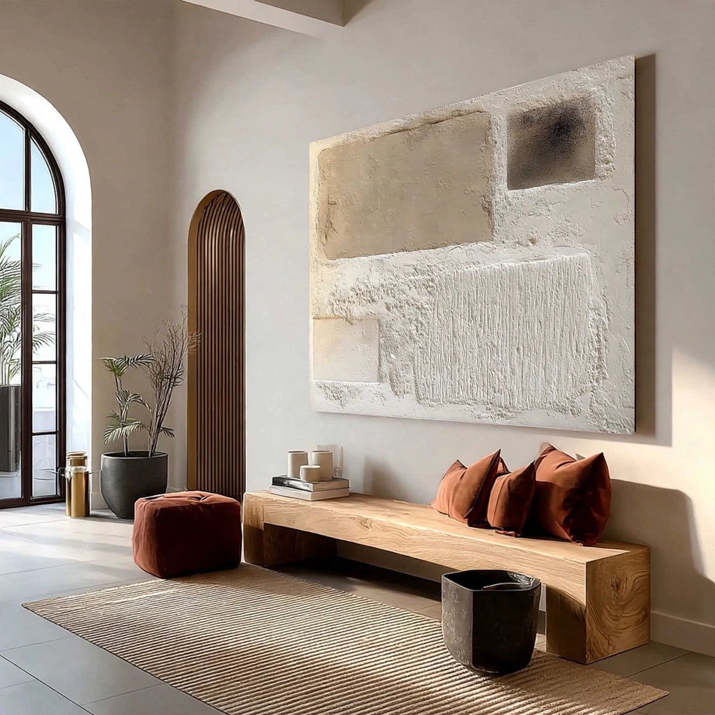 Earthen Blocks Textured Abstract Painting #M932