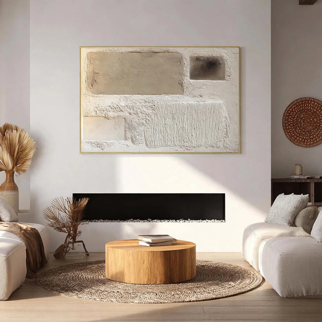 Earthen Blocks Textured Abstract Painting #M932