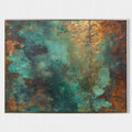 Verdigris Patina Textured Abstract Painting #M934