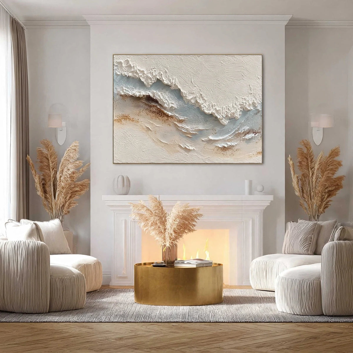 Foaming Shore Plaster Texture Painting #M940