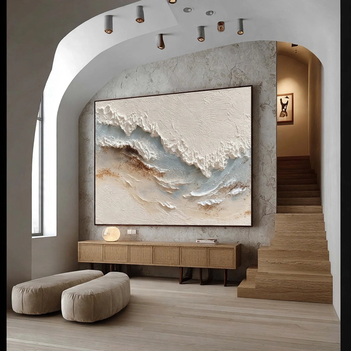 Foaming Shore Plaster Texture Painting #M940