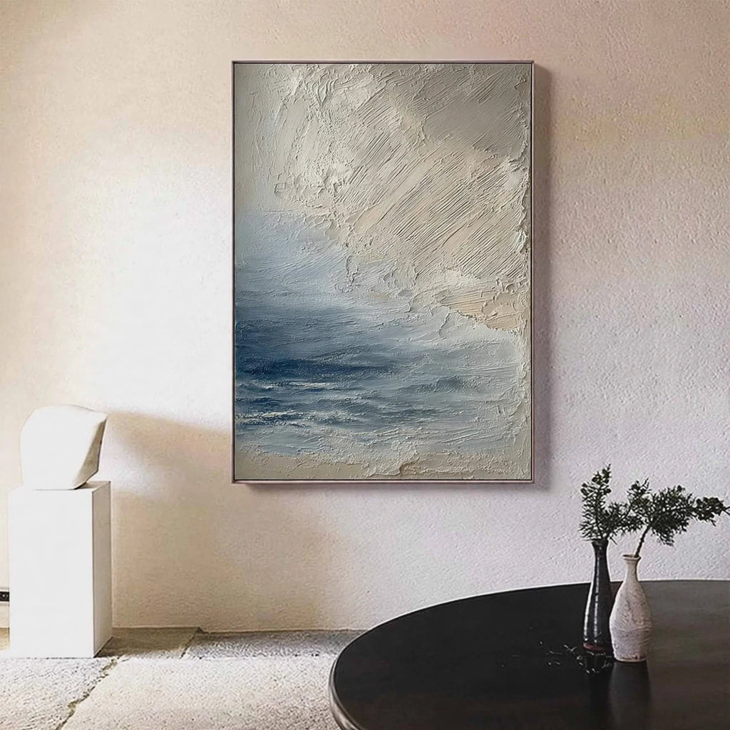 Coastal Haze Plaster Texture Painting #M944
