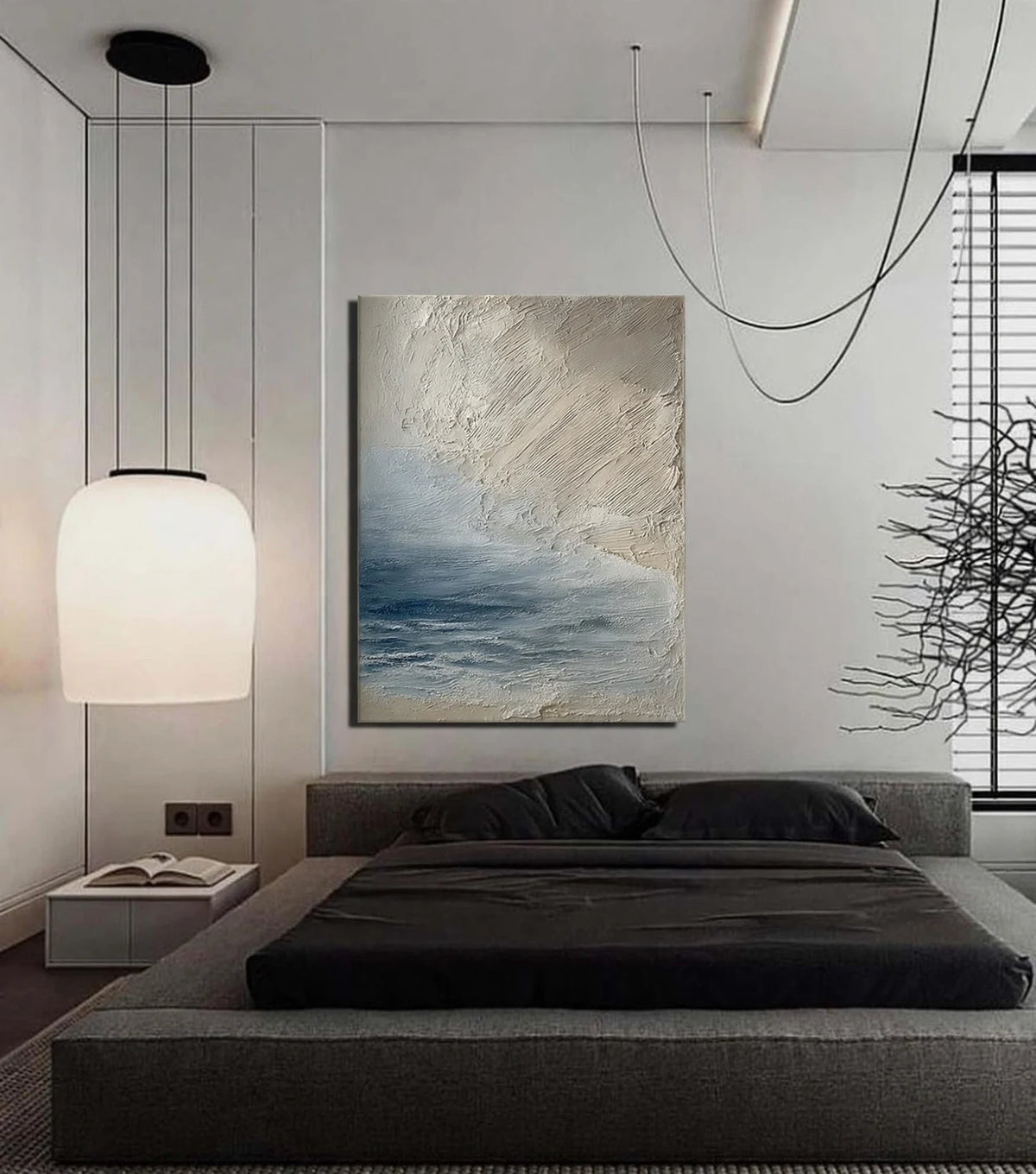 Coastal Haze Plaster Texture Painting #M944