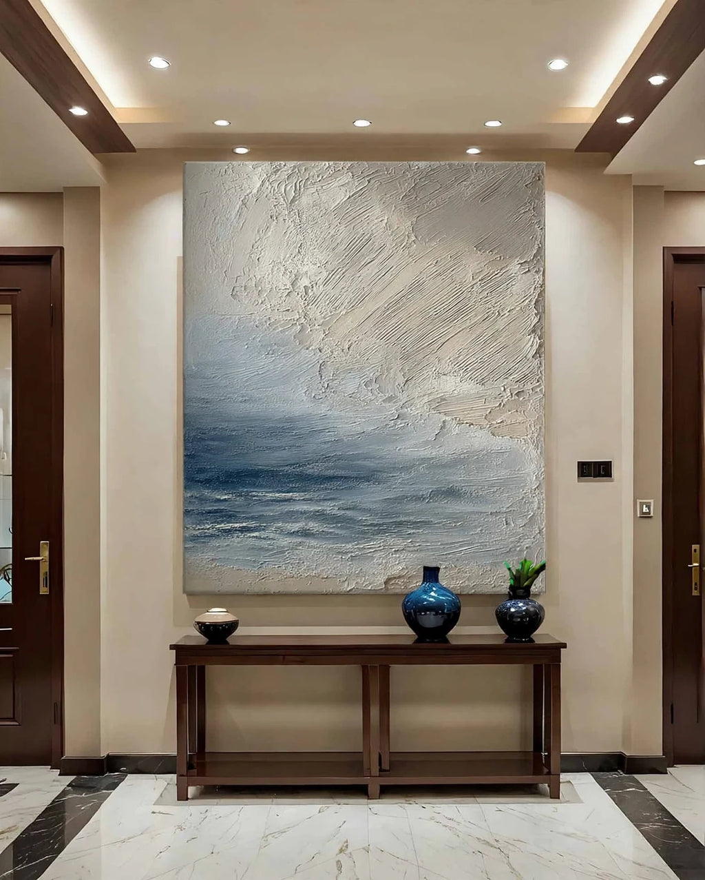 Coastal Haze Plaster Texture Painting #M944