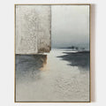 Misty Shore Textured Landscape Painting #M946