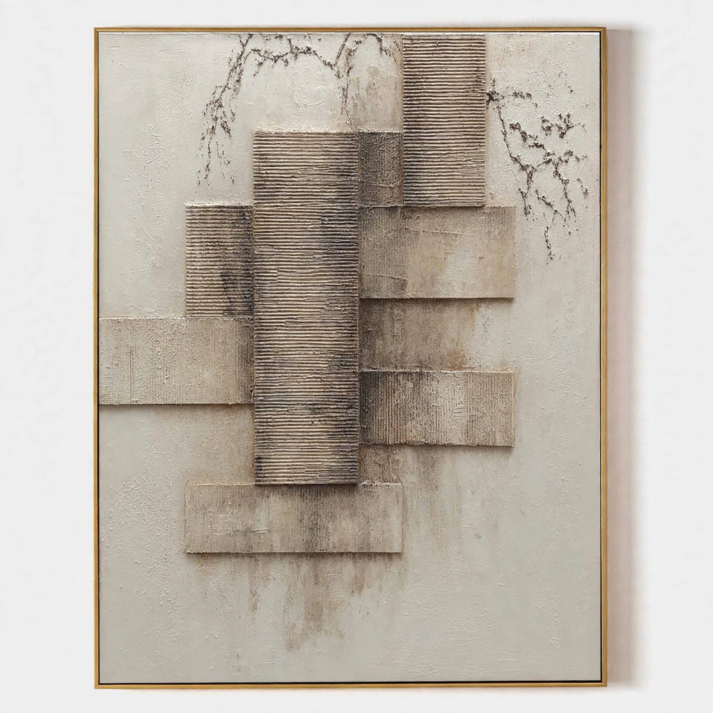 Woven Strata Textured Abstract Painting #M947