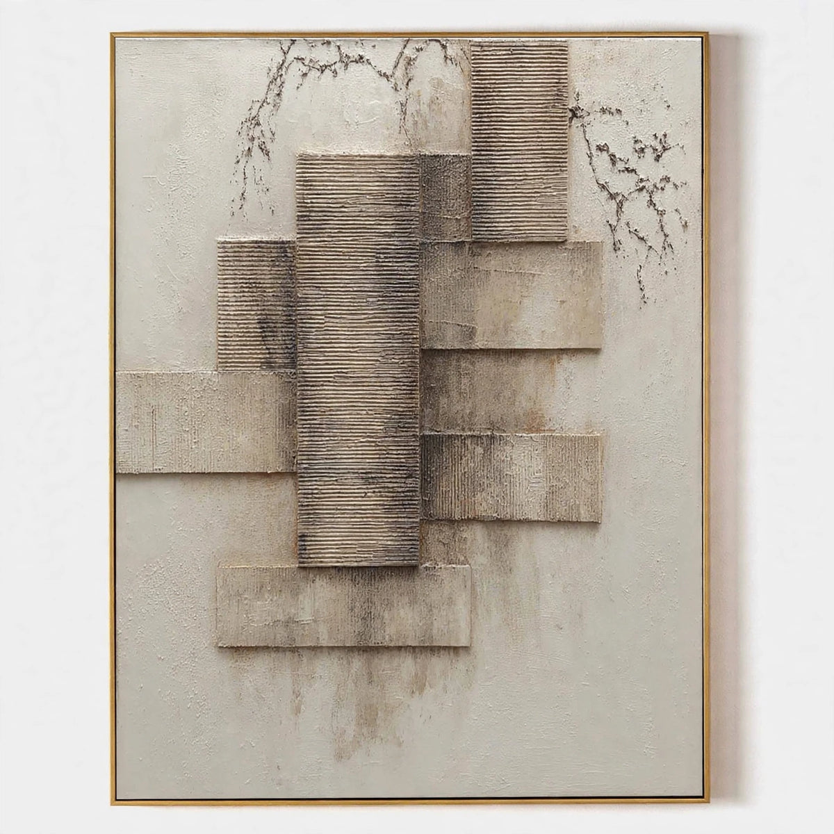 Woven Strata Textured Abstract Painting #M947