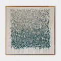 Teal Petal Textured Abstract Painting #M950