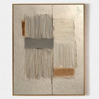 Combed Blocks Textured Abstract Painting #M951