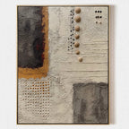 Orb Column Textured Abstract Painting #M952