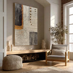 Orb Column Textured Abstract Painting #M952