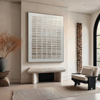 Brick Grid Textured Abstract Painting #M954
