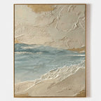 Golden Shore Textured Seascape Painting #M957