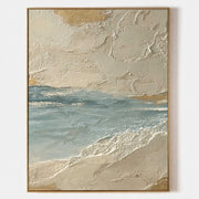 Golden Shore Textured Seascape Painting #M957
