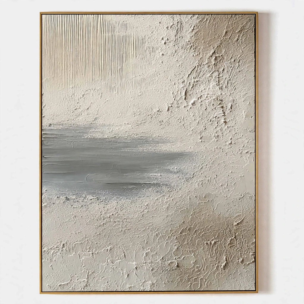 Slate Horizon Textured Abstract Painting #M966