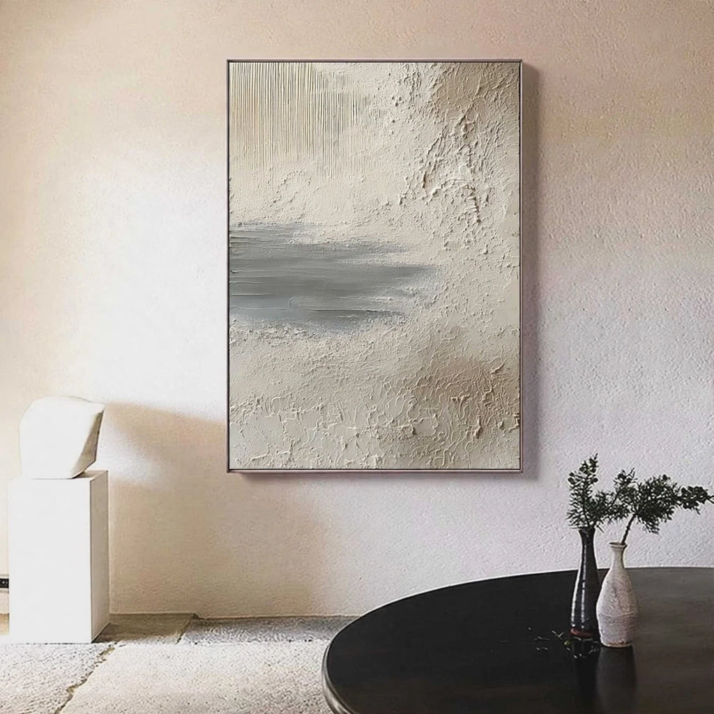 Slate Horizon Textured Abstract Painting #M966