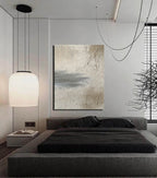 Slate Horizon Textured Abstract Painting #M966