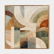 Earthen Arcs Geometric Abstract Painting #M967