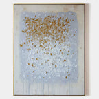 Gilded Petals Textured Abstract Painting #M969