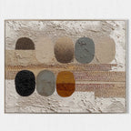 Earthen Ovals Textured Abstract Painting #M971