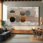 Earthen Ovals Textured Abstract Painting #M971