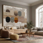 Earthen Ovals Textured Abstract Painting #M971