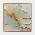 Golden Bloom Plaster Relief Painting #M973