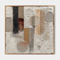 Circles and Columns Textured Abstract Painting #M974