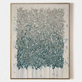 Teal Cascade Textured Abstract Painting #M975