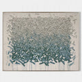 Teal Drift Textured Abstract Painting #M982