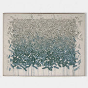 Teal Drift Textured Abstract Painting #M982