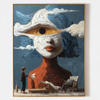The Watching Eye Surreal Portrait Painting #M983