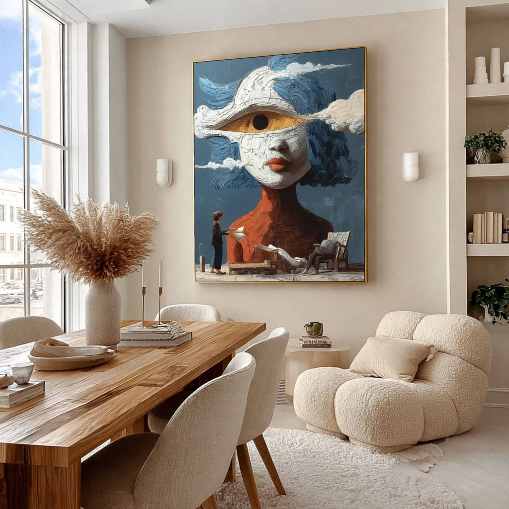 The Watching Eye Surreal Portrait Painting #M983