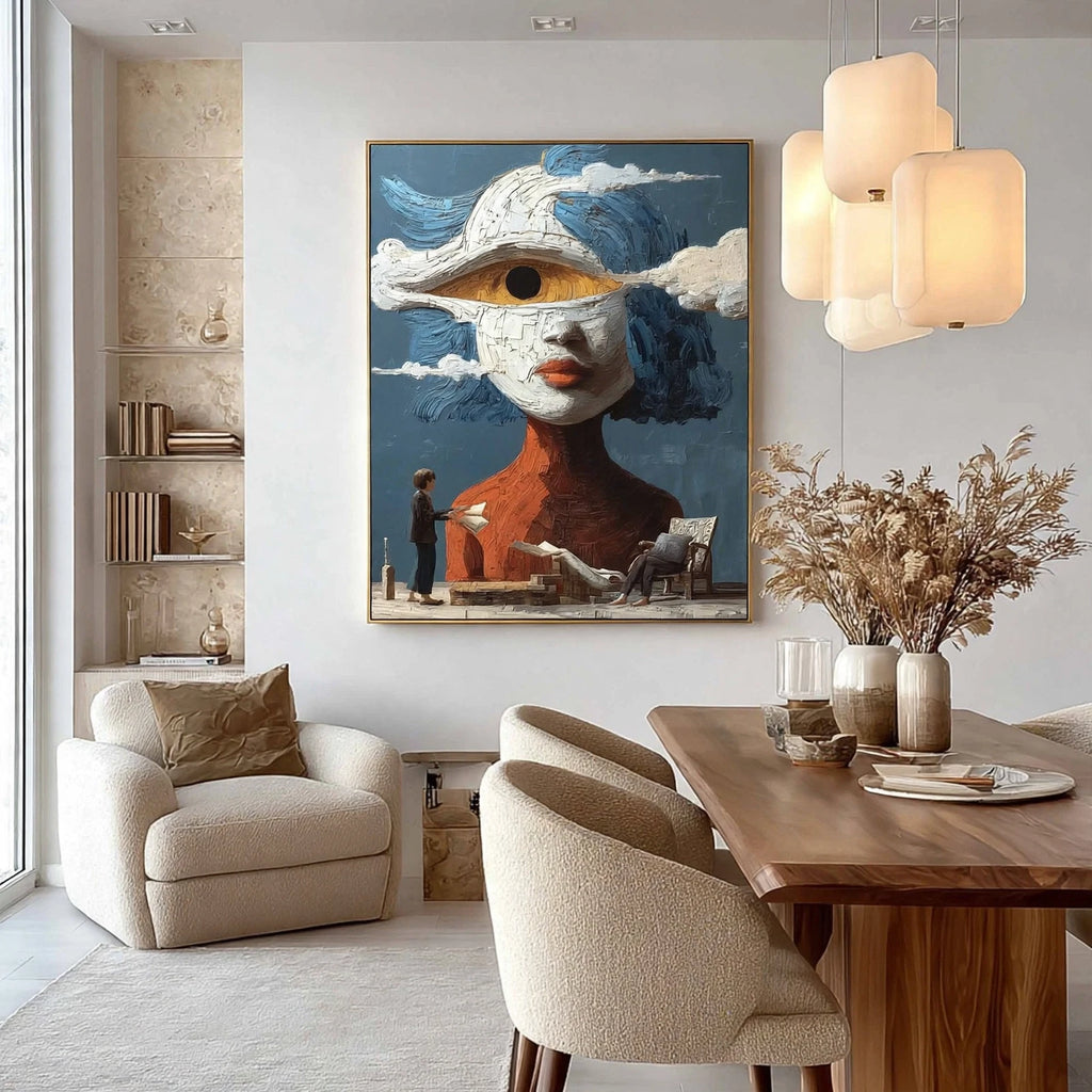 The Watching Eye Surreal Portrait Painting #M983