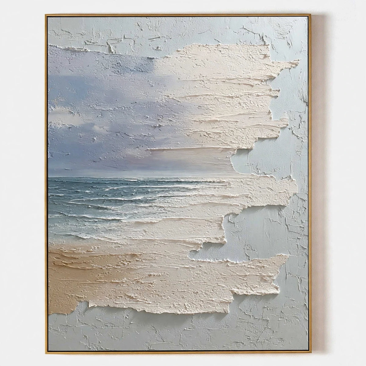 Tidal Veil Plaster Seascape Painting #M984