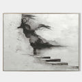 Misty Steps Monochrome Landscape Painting #M989