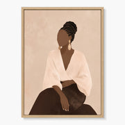 Minimalist Woman and Botanicals Painting #MA065